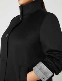 Marina Rinaldi Manteau en drap de laine NOIR Best