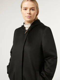 Marina Rinaldi Manteau en drap de laine NOIR Sale