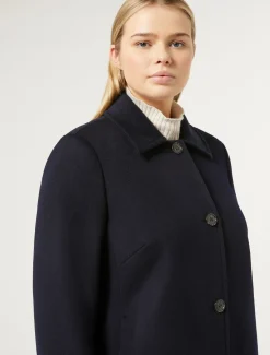 Marina Rinaldi Manteau en drap de laine BLEUNUIT Clearance