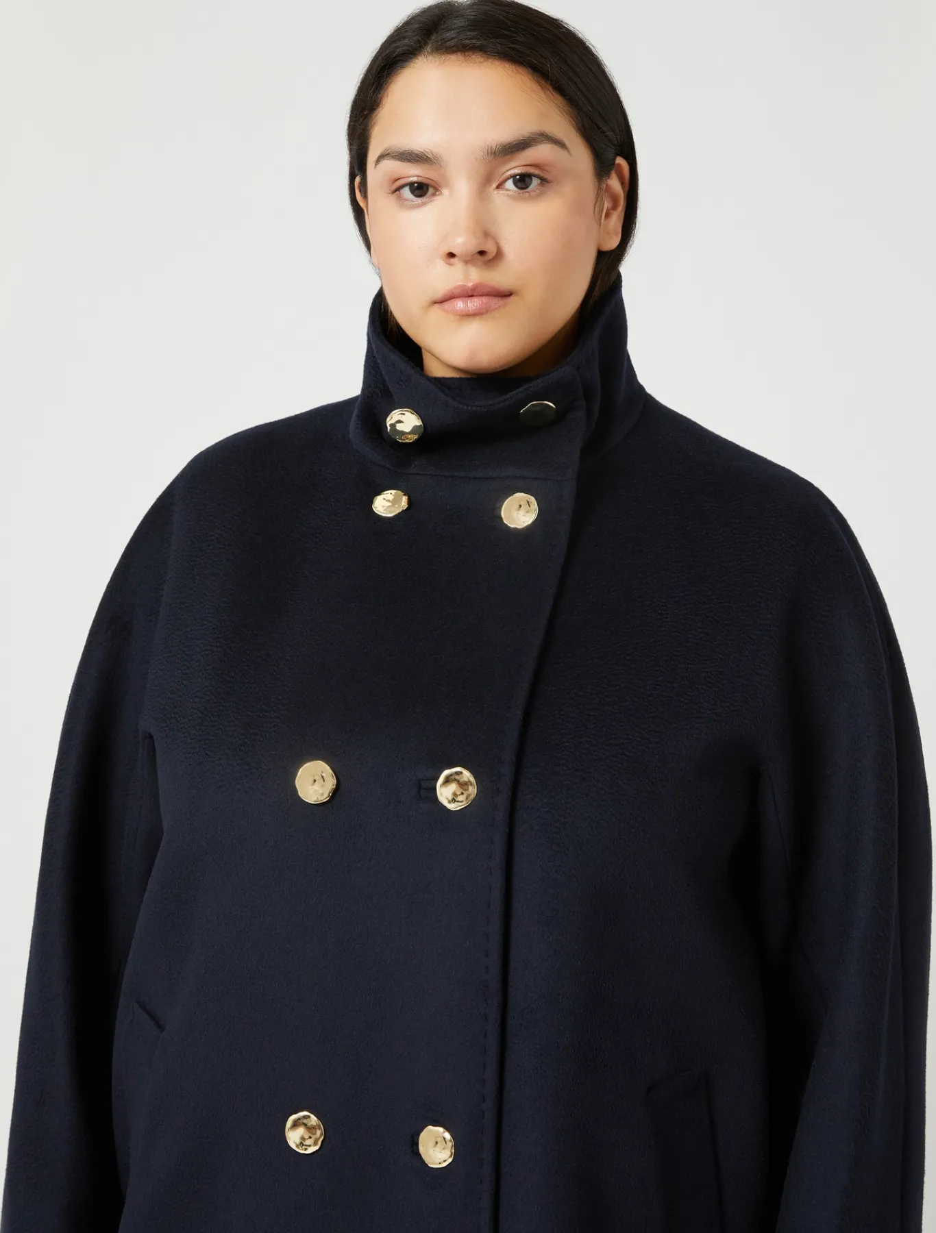 Marina Rinaldi Manteau en drap de laine BLEUNUIT Hot