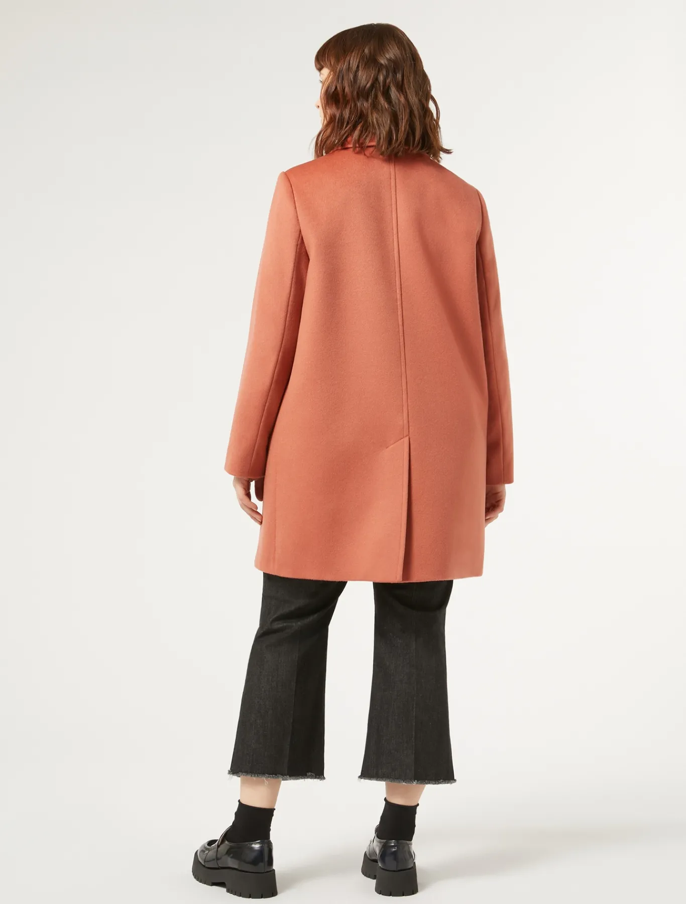 Marina Rinaldi Manteau en drap de laine TERRECUITE Clearance