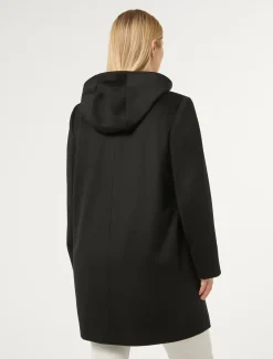 Marina Rinaldi Manteau en drap de laine NOIR Sale