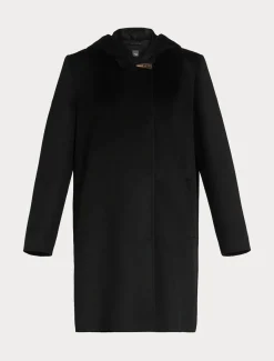 Marina Rinaldi Manteau en drap de laine NOIR Sale