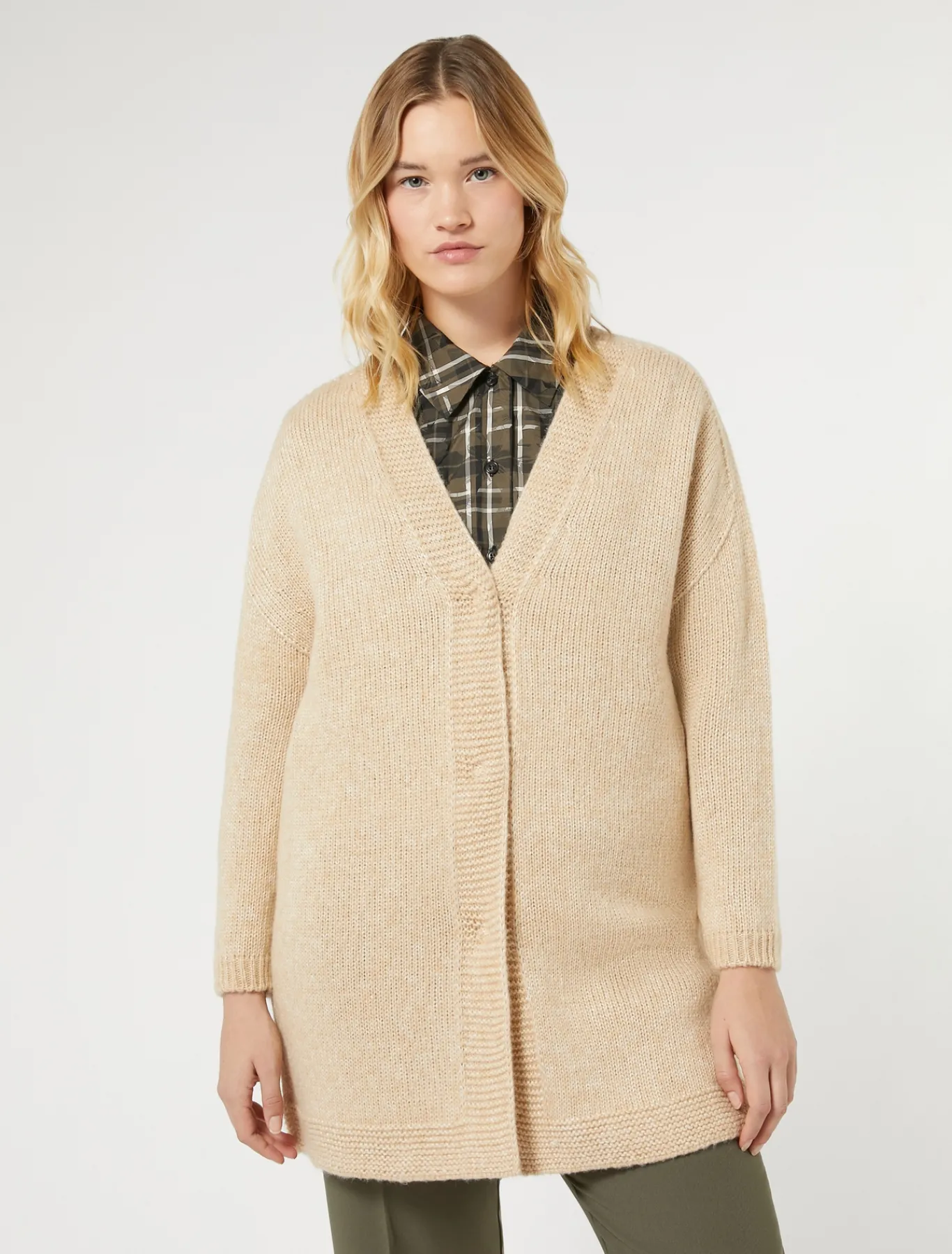 Marina Rinaldi Manteau en fil de maille ALBINO Fashion