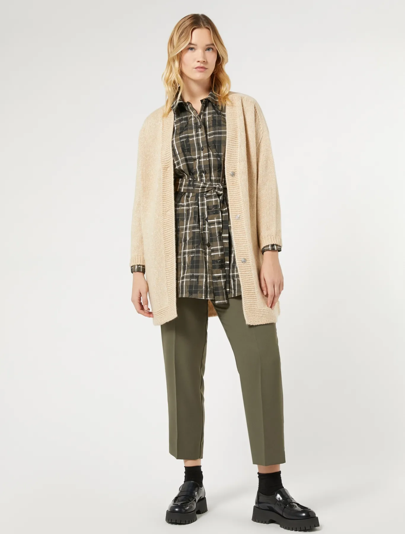 Marina Rinaldi Manteau en fil de maille ALBINO Fashion
