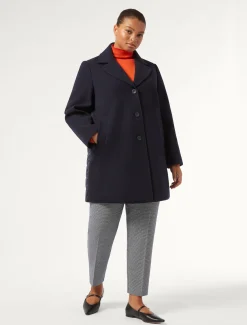 Marina Rinaldi Manteau en jersey et toile de nylon déperlant BLEUNUIT Best
