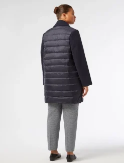 Marina Rinaldi Manteau en jersey et toile de nylon déperlant BLEUNUIT Best
