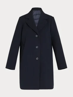 Marina Rinaldi Manteau en jersey et toile de nylon déperlant BLEUNUIT Best
