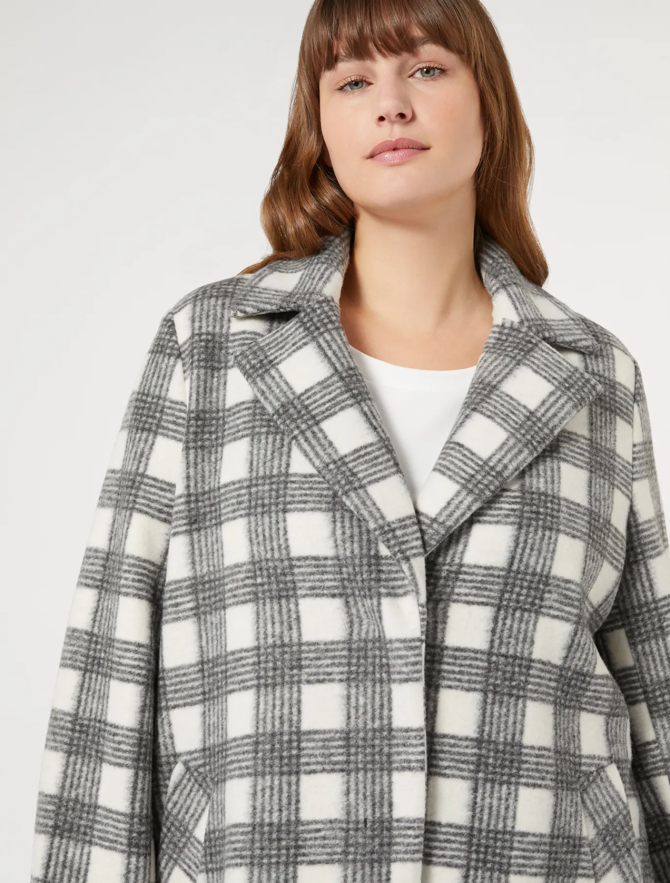 Marina Rinaldi Manteau en jersey stretch BLANC Clearance