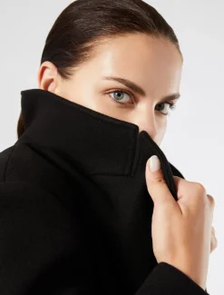 Marina Rinaldi Manteau en jersey stretch NOIR Fashion