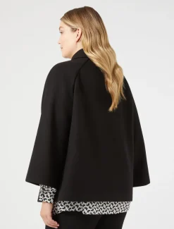 Marina Rinaldi Manteau en jersey stretch NOIR Fashion