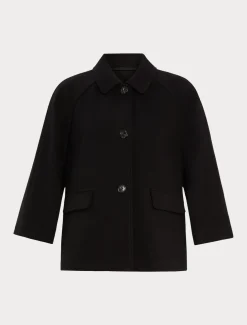 Marina Rinaldi Manteau en jersey stretch NOIR Fashion