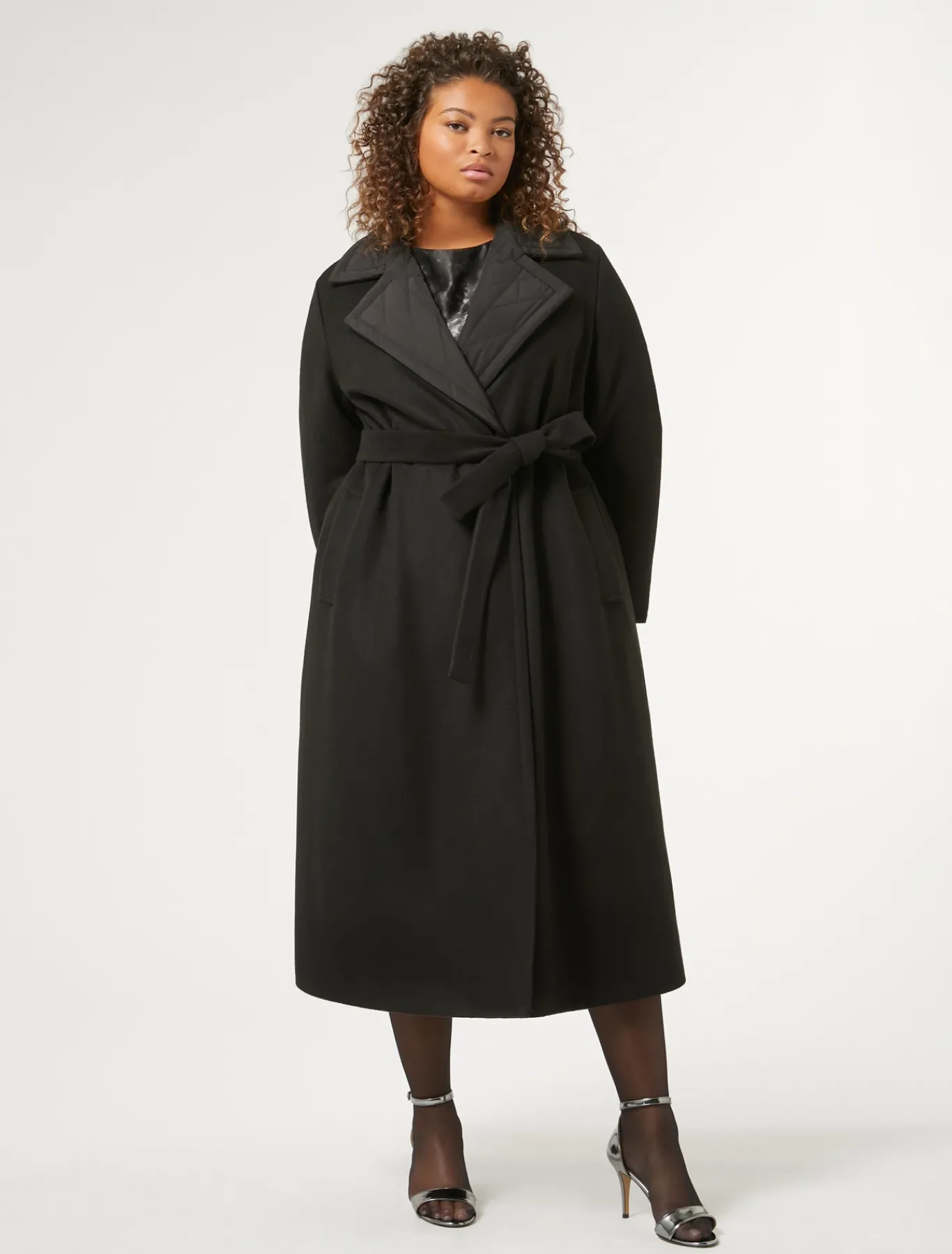 Marina Rinaldi Manteau long réversible NOIR Online