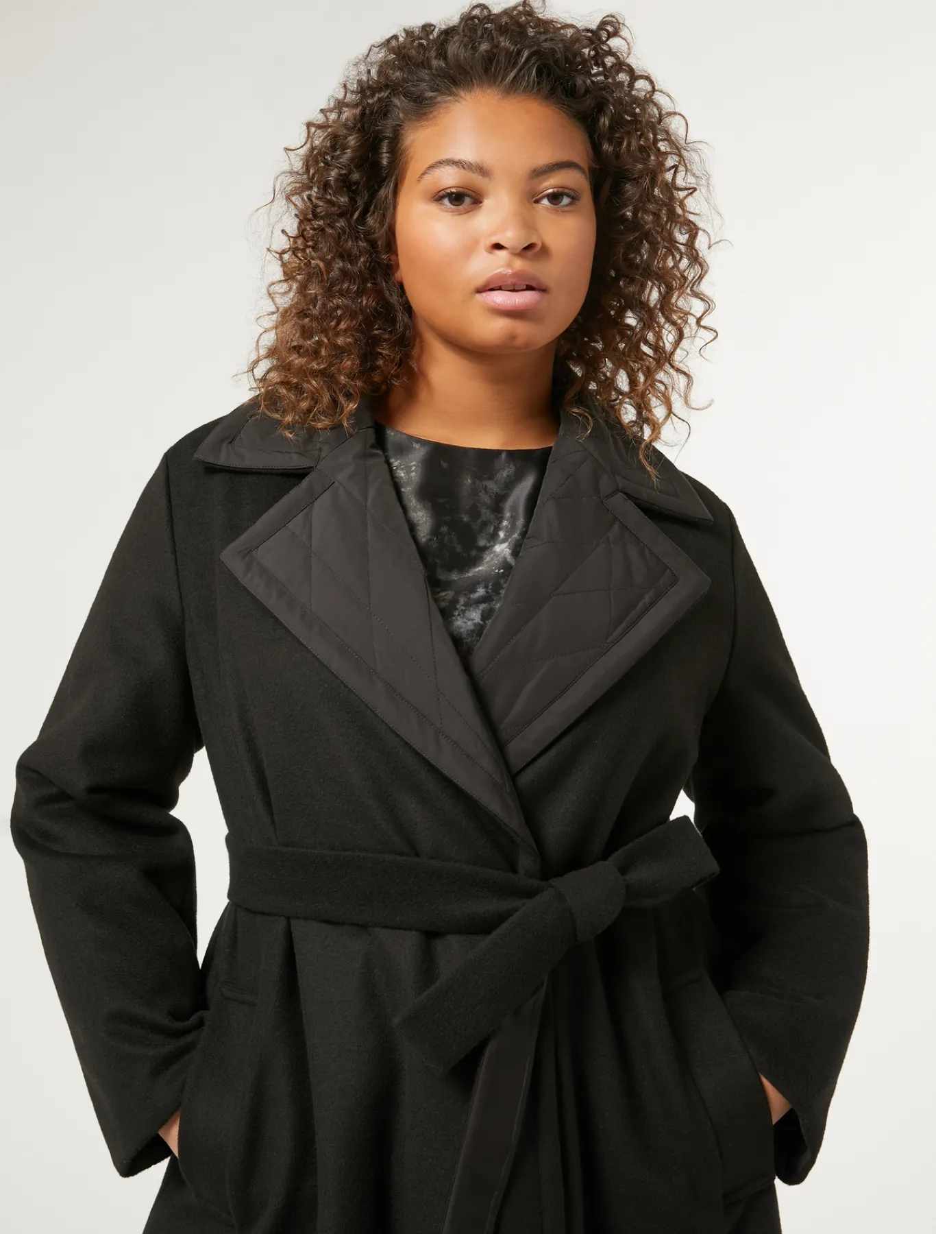 Marina Rinaldi Manteau long réversible NOIR Online