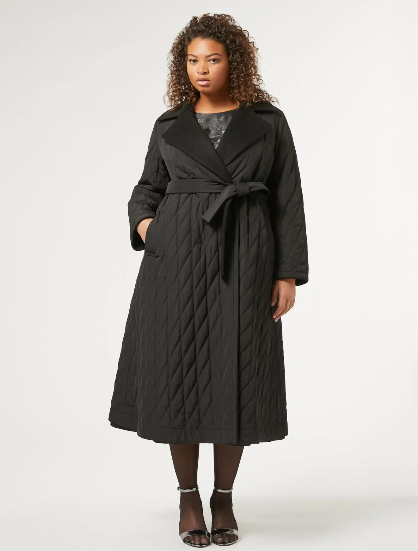 Marina Rinaldi Manteau long réversible NOIR Online