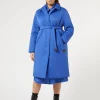 Marina Rinaldi Manteau rembourré en satin imperméable BLEUDECHINE Fashion