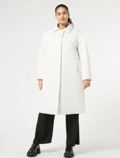 Marina Rinaldi Manteau rembourré en satin imperméable BLANC Fashion
