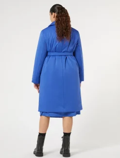 Marina Rinaldi Manteau rembourré en satin imperméable BLEUDECHINE Fashion
