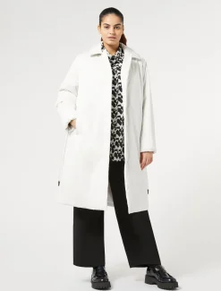 Marina Rinaldi Manteau rembourré en satin imperméable BLANC Fashion