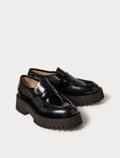 Marina Rinaldi Mocassins en cuir BLEUNUIT Fashion