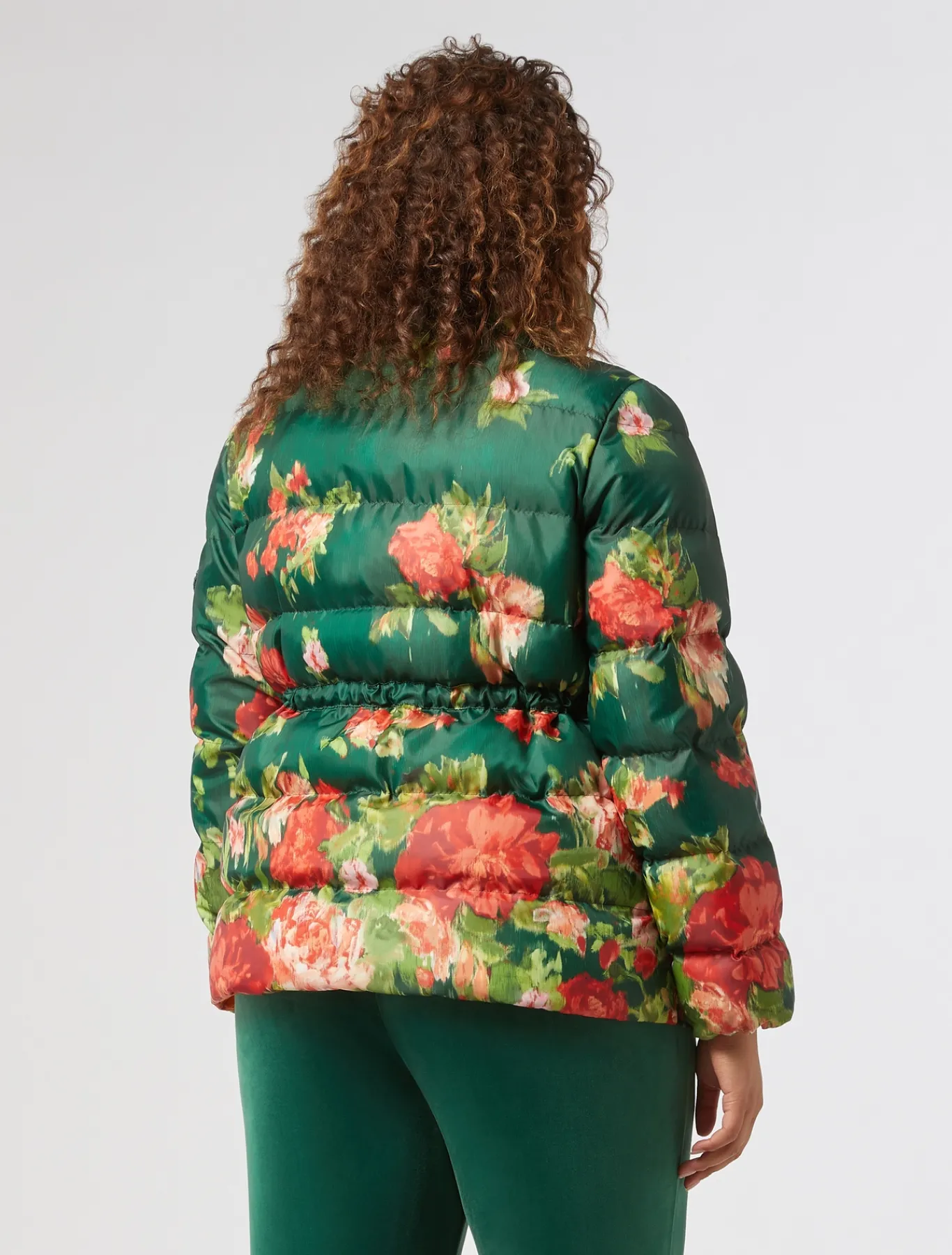 Marina Rinaldi Modèle imperméable rembourré et imprimé VERTFONCE' Best