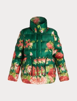 Marina Rinaldi Modèle imperméable rembourré et imprimé VERTFONCE' Best