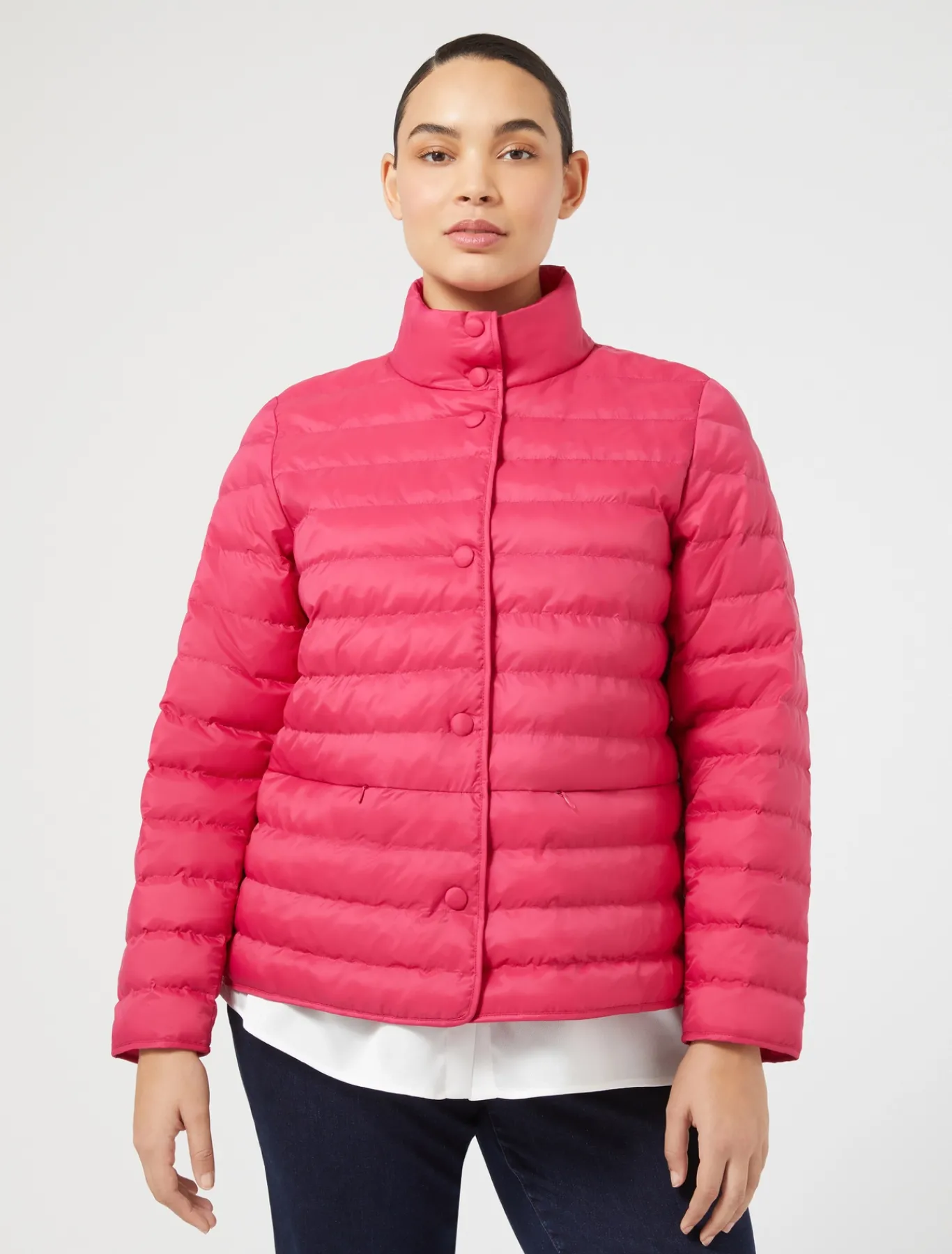 Marina Rinaldi Modèle rembourré en toile de nylon déperlante ROUGE Discount