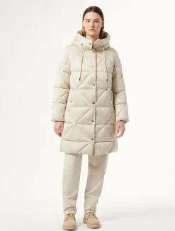 Marina Rinaldi Modèle rembourré long en satin imperméable IVOIRE Online