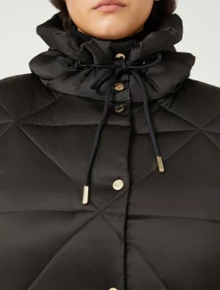 Marina Rinaldi Modèle rembourré long en satin imperméable NOIR Hot