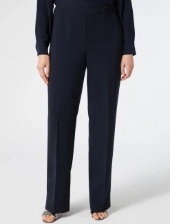 Marina Rinaldi Pantalon cigarette en triacétate BLEUNUIT Online