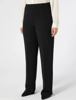 Marina Rinaldi Pantalon cigarette en triacétate NOIR Online