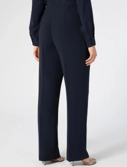 Marina Rinaldi Pantalon cigarette en triacétate BLEUNUIT Online