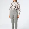 Marina Rinaldi Pantalon en batavia de laine stretch NOIRBLANC New