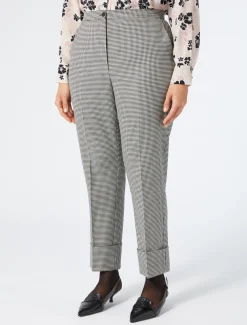 Marina Rinaldi Pantalon en batavia de laine stretch NOIRBLANC New