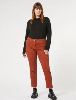 Marina Rinaldi Pantalon en bull de coton stretch TERRECUITE Sale