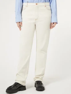 Marina Rinaldi Pantalon en bull de coton IVOIRE Hot