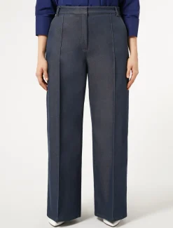 Marina Rinaldi Pantalon en bull de coton BLEUJEANS Hot