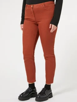 Marina Rinaldi Pantalon en bull de coton stretch TERRECUITE Sale