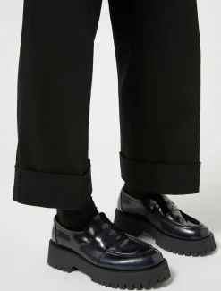 Marina Rinaldi Pantalon en bull de coton stretch NOIR Clearance