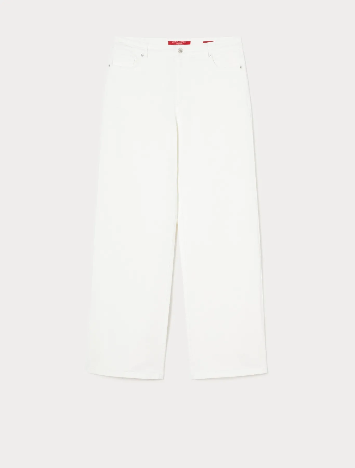 Marina Rinaldi Pantalon en bull de coton IVOIRE Discount
