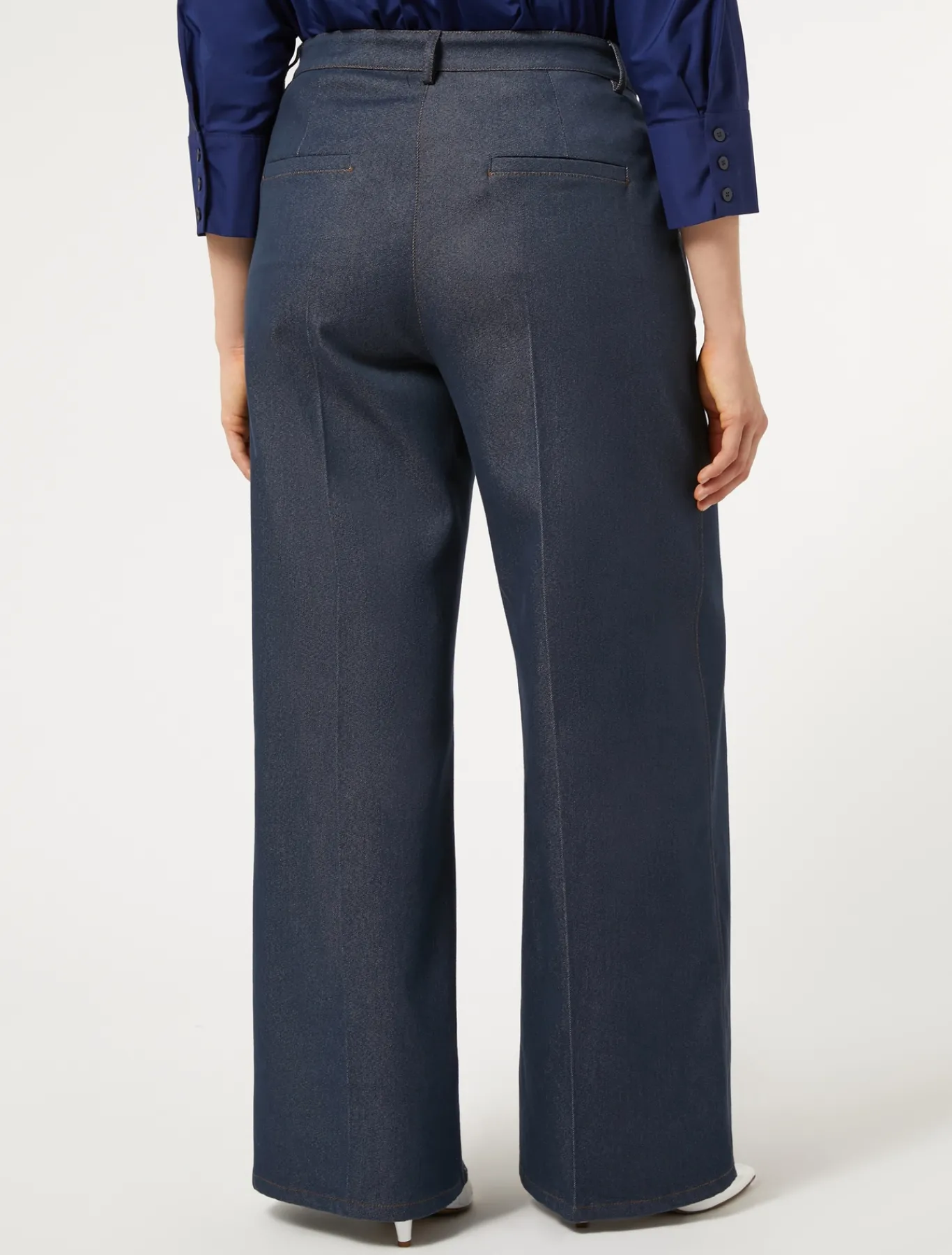 Marina Rinaldi Pantalon en bull de coton BLEUJEANS Hot