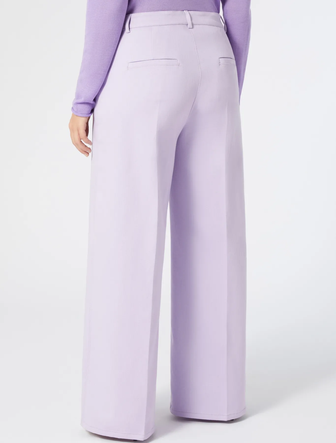 Marina Rinaldi Pantalon en bull de coton LILAS Clearance