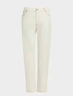 Marina Rinaldi Pantalon en bull de coton IVOIRE Hot