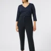 Marina Rinaldi Pantalon en cady triacétate BLEUNUIT Discount