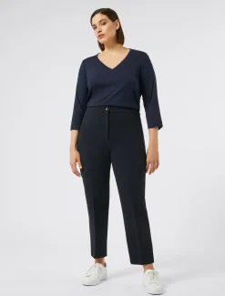 Marina Rinaldi Pantalon en cady triacétate BLEUNUIT Discount