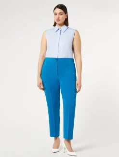 Marina Rinaldi Pantalon en cady triacétate TURQUOISE Discount