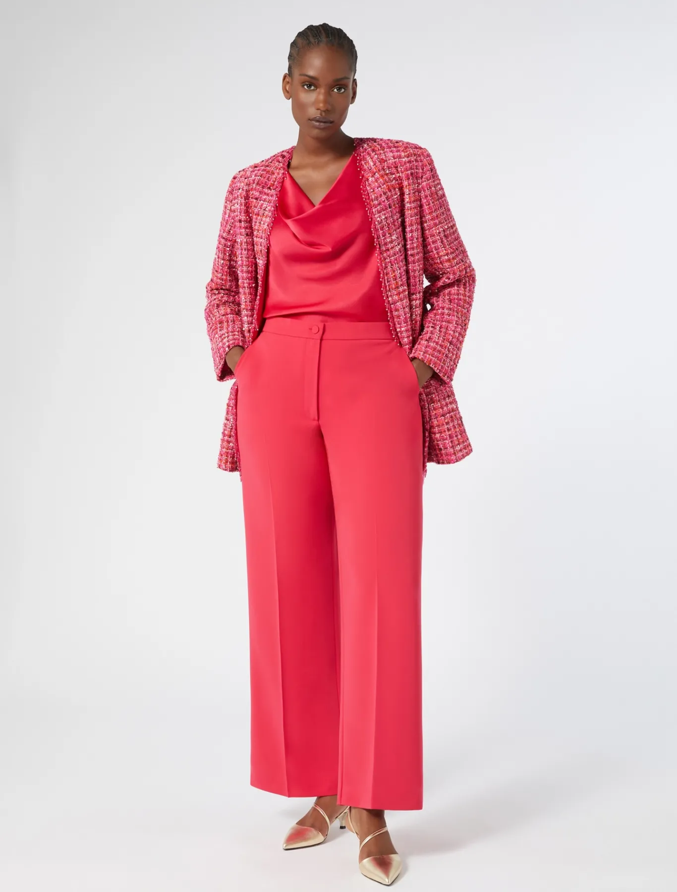 Marina Rinaldi Pantalon en cady triacétate FUCHSIA Fashion