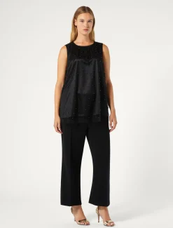 Marina Rinaldi Pantalon en cady triacétate NOIR New