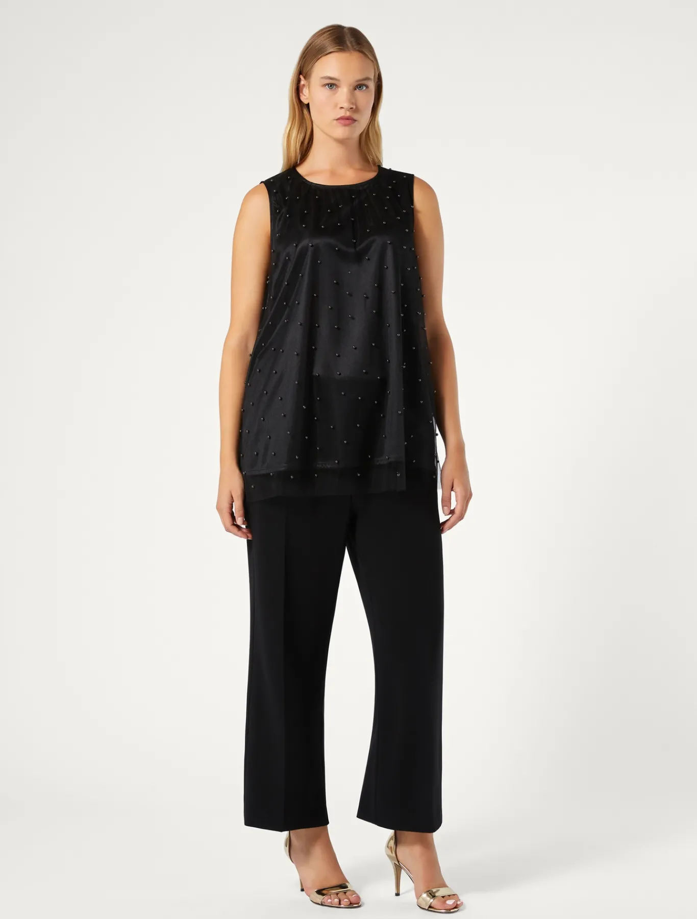 Marina Rinaldi Pantalon en cady triacétate NOIR New