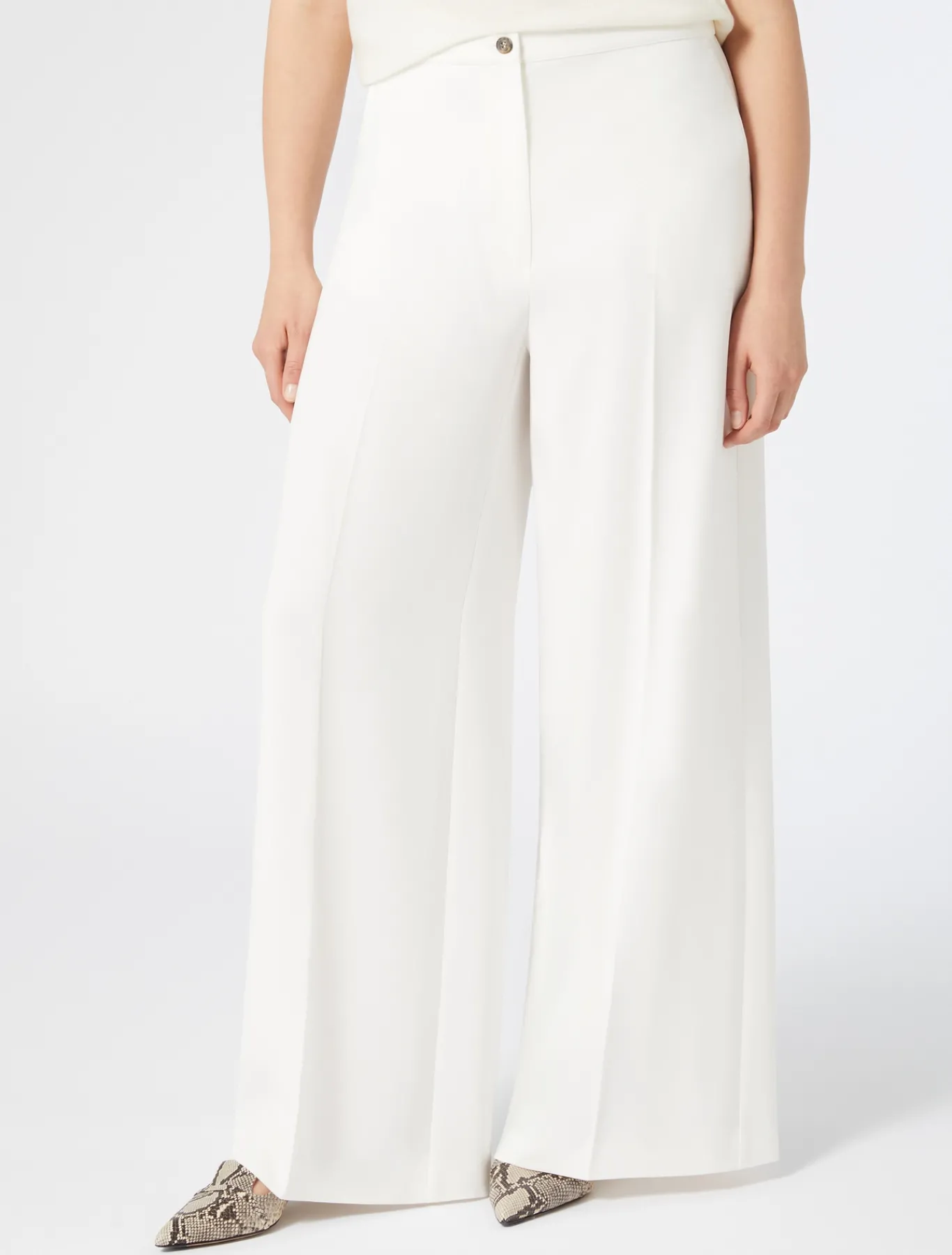 Marina Rinaldi Pantalon en cady triacétate BLANC Hot